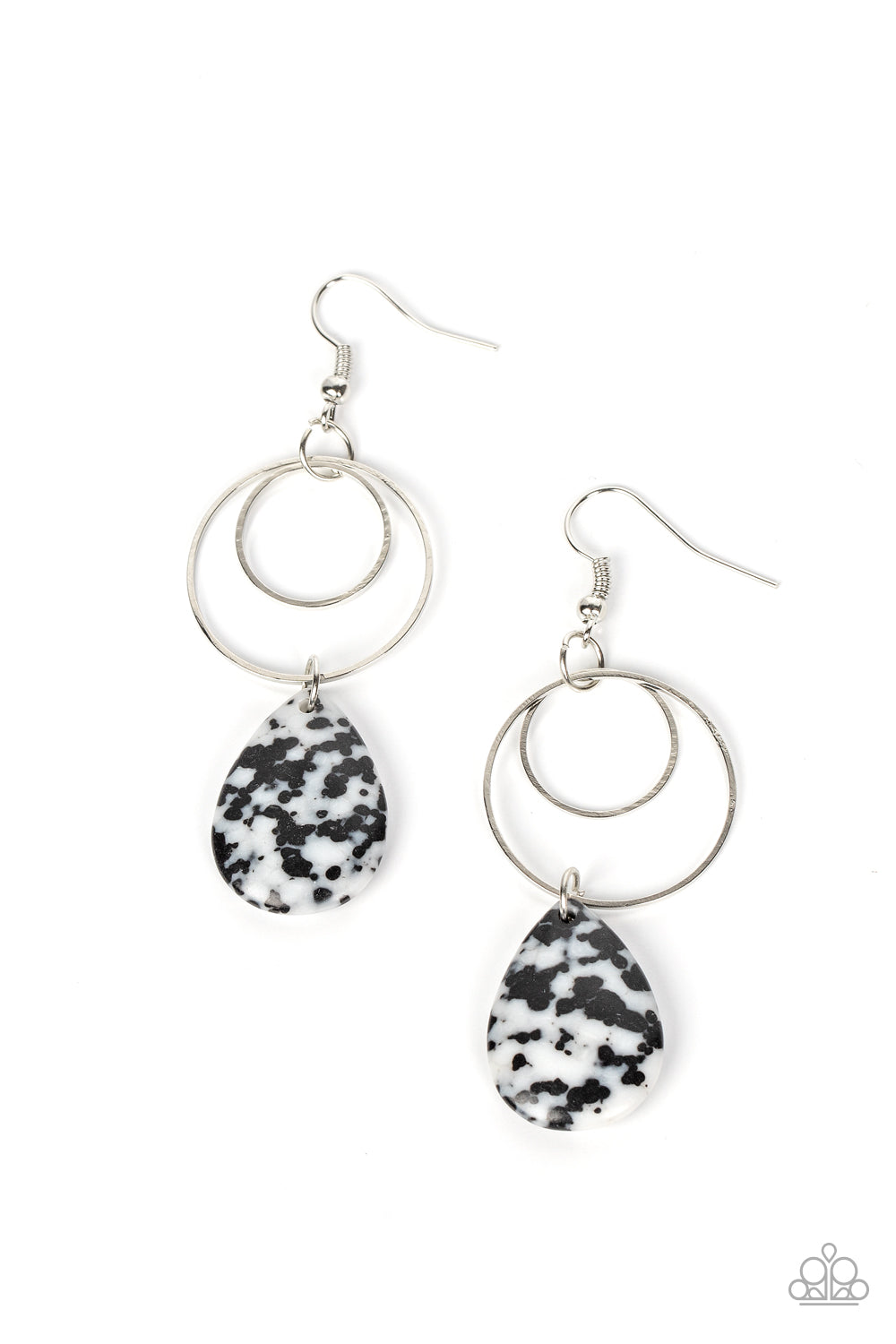 Terrazzo Tempo - black - Paparazzi earrings