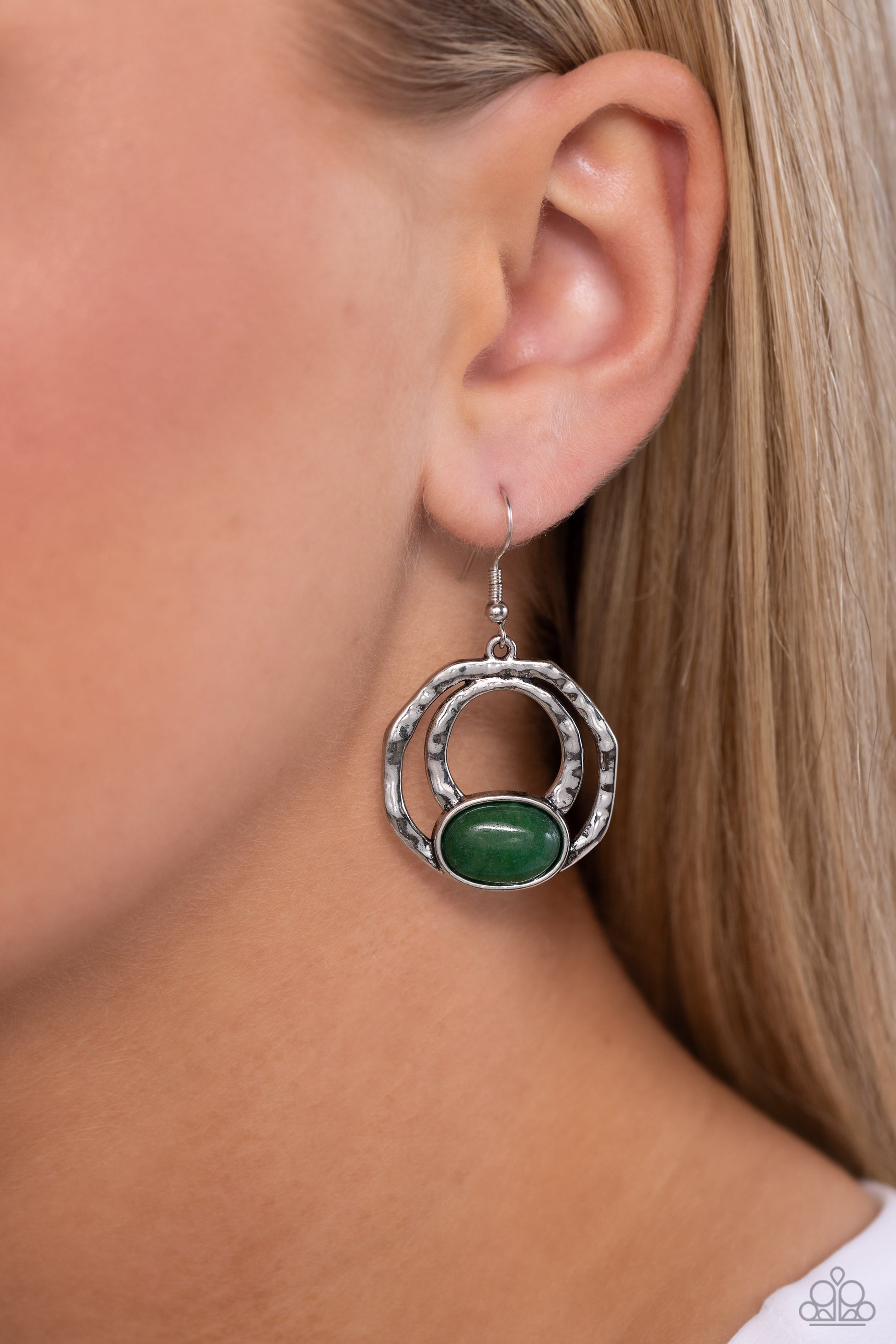 Terrestrial Retreat - green - Paparazzi earrings