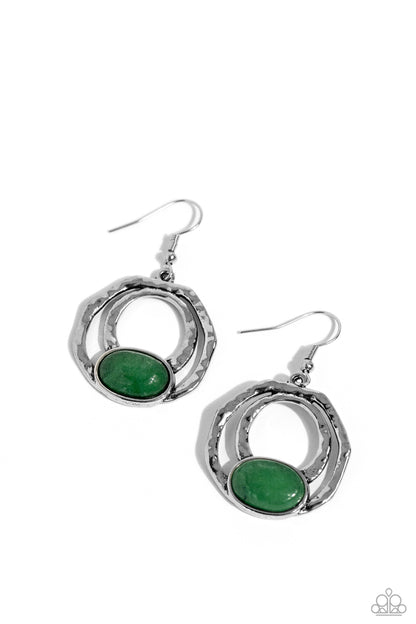 Terrestrial Retreat - green - Paparazzi earrings