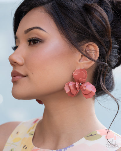 Textured Tango - pink - Paparazzi earrings