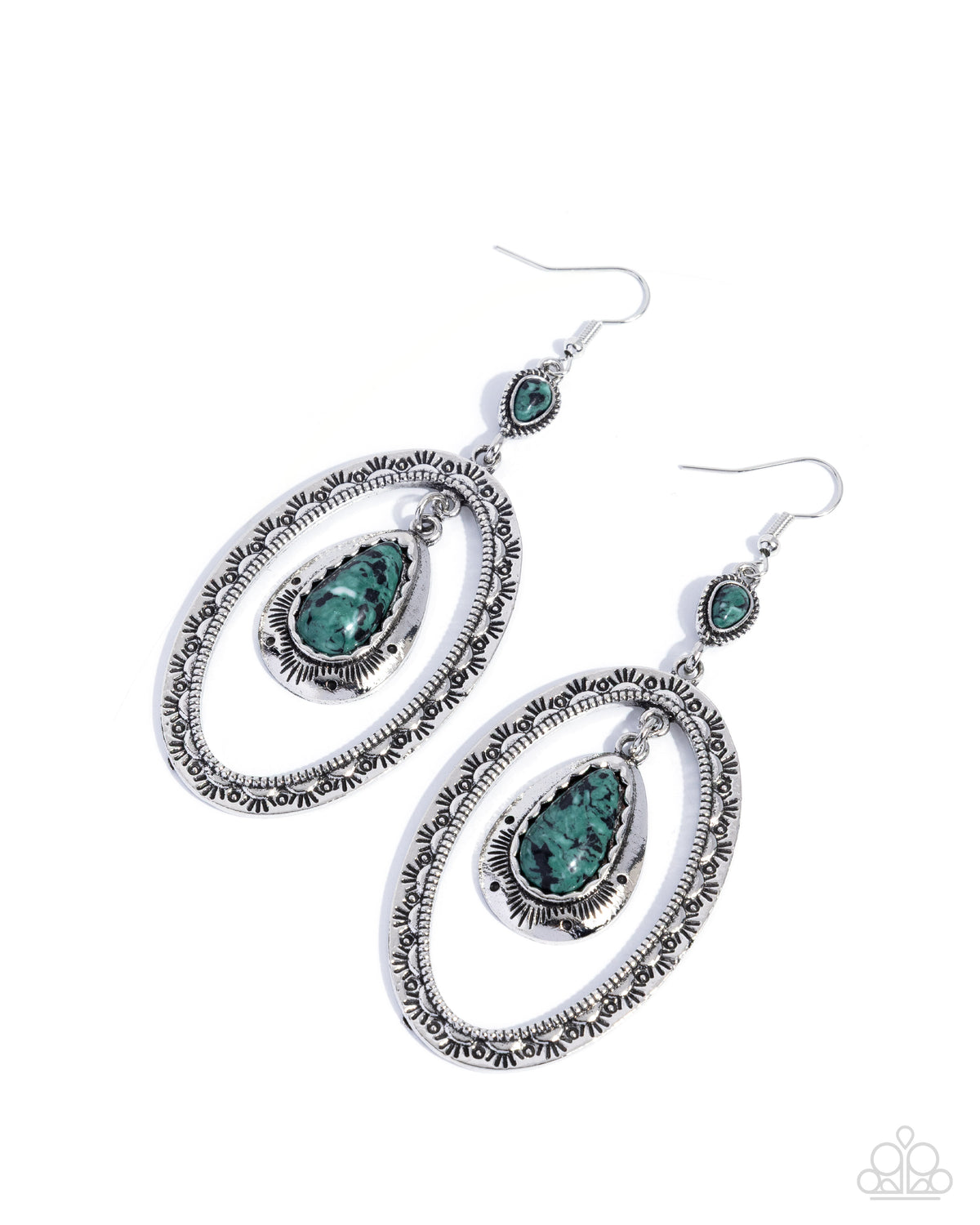 Textured Teeter - green - Paparazzi earrings
