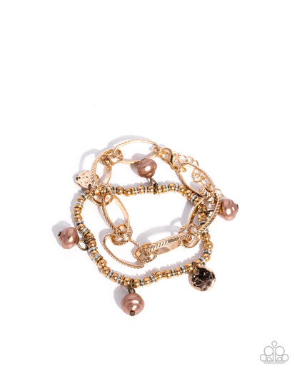 Textured Tempest - brown - Paparazzi bracelet