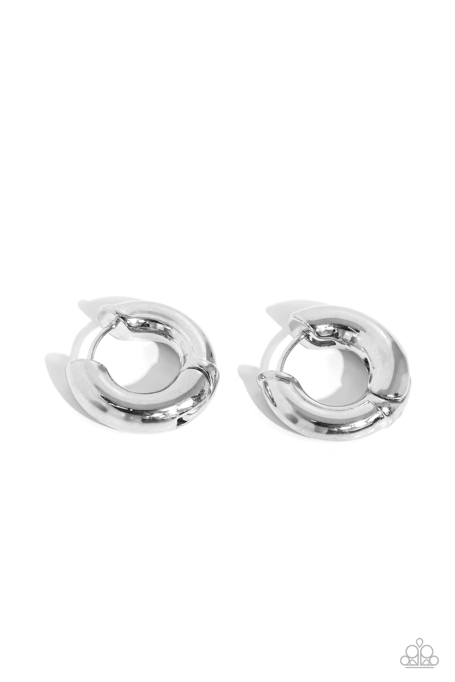 Textured Theme - silver - Paparazzi earrings