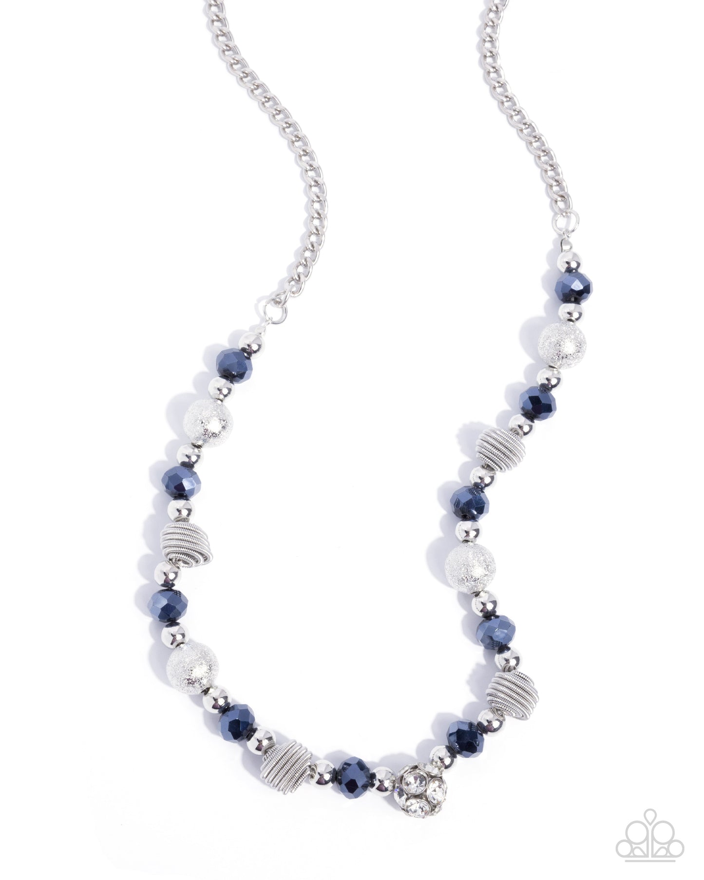 Textured Time - blue - Paparazzi necklace