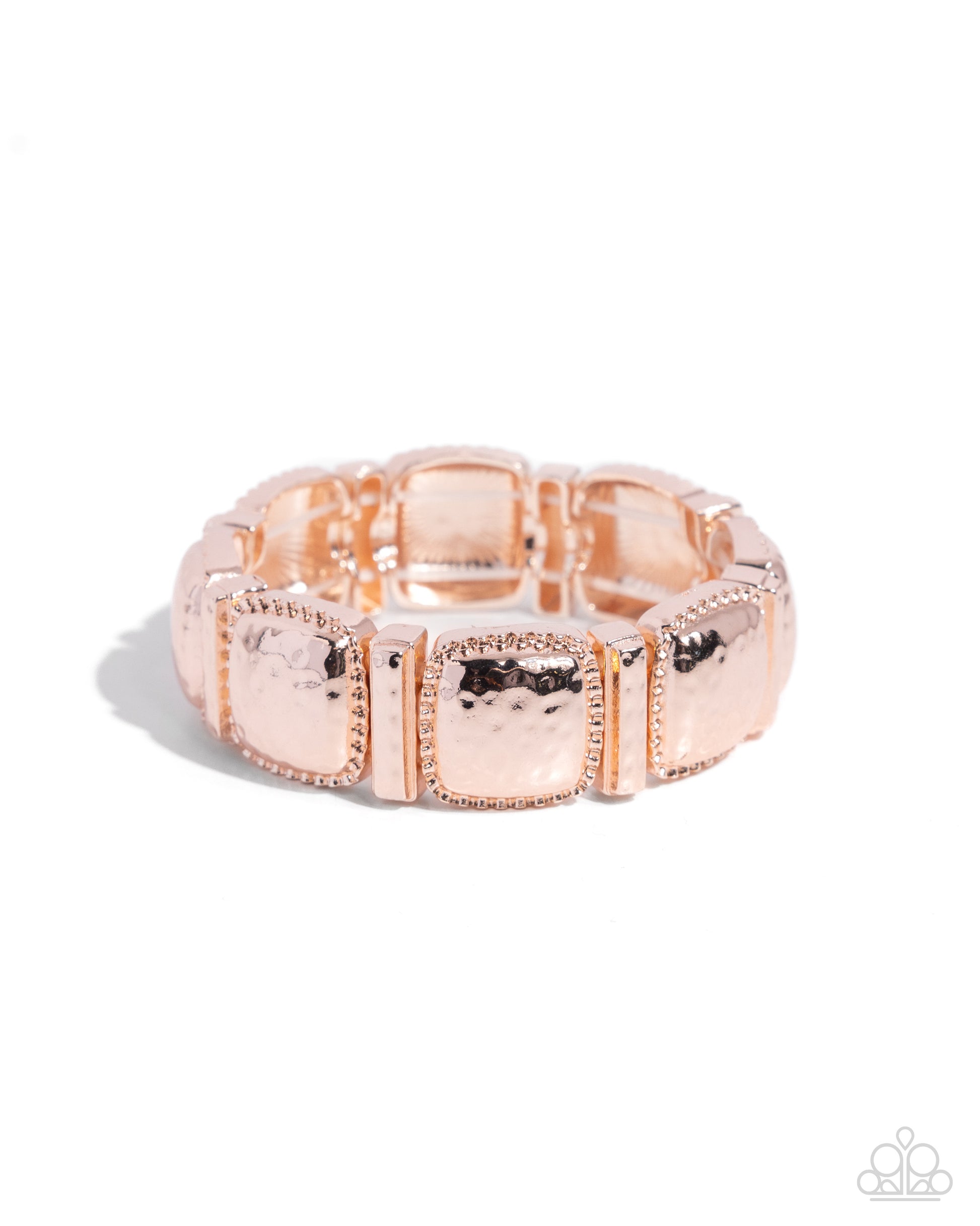 Textured Tranquility - rose gold - Paparazzi bracelet