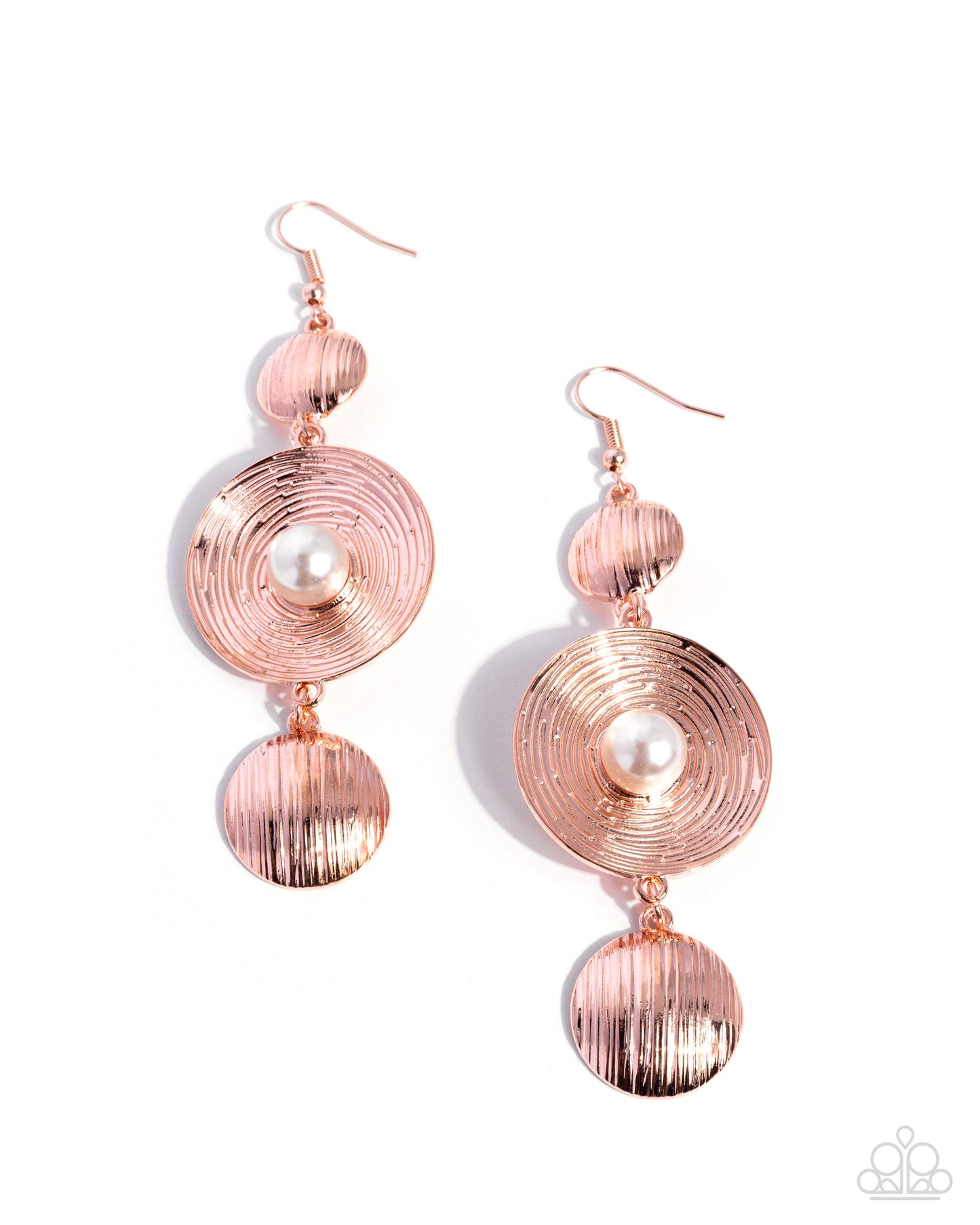 Textured Trip - copper - Paparazzi earrings
