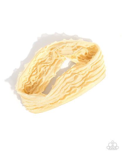 Textured Tutor - yellow - Paparazzi headband
