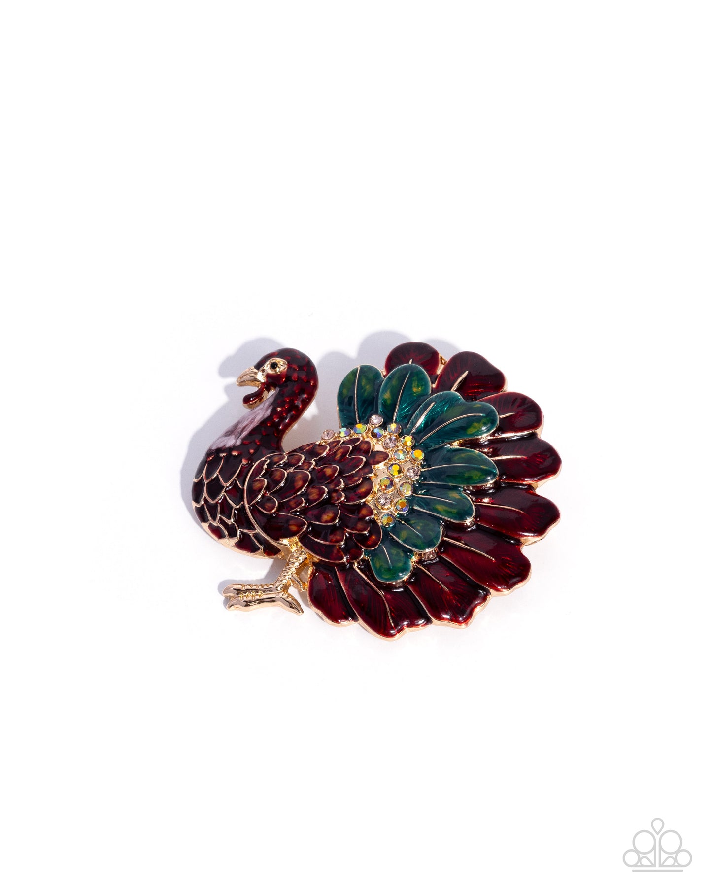 Thanksgiving Tenure - multi - Paparazzi brooch