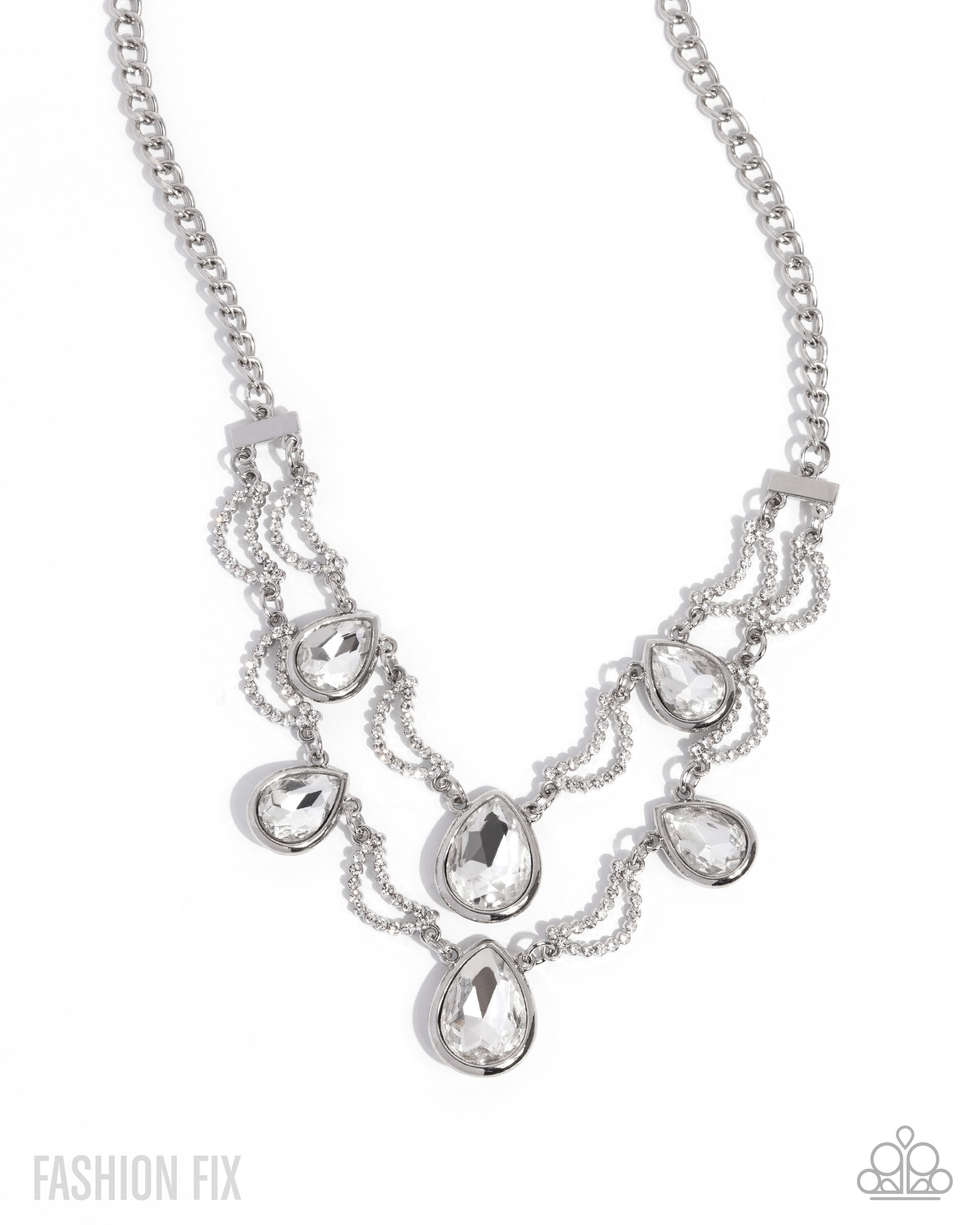 The Dazzling Diaries - white - Paparazzi necklace