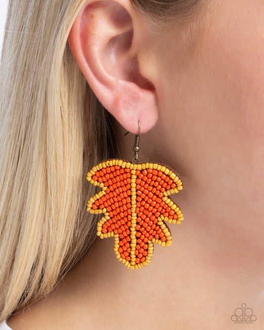 The FROND Page - orange - Paparazzi earrings