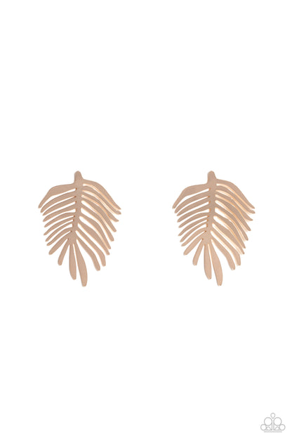 The FROND Row - gold - Paparazzi earrings