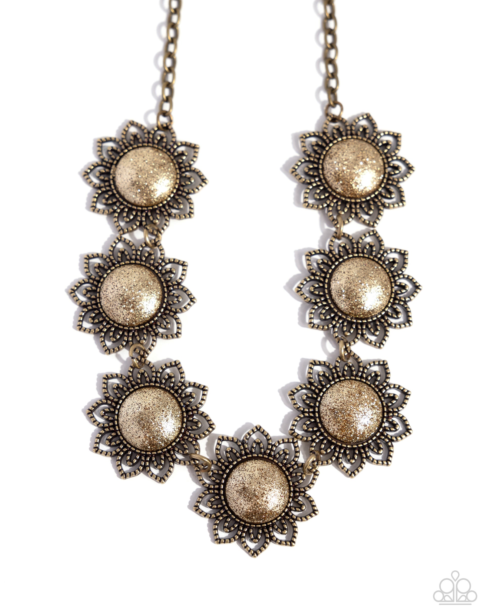 The GLITTER Takes It All - brass - Paparazzi necklace