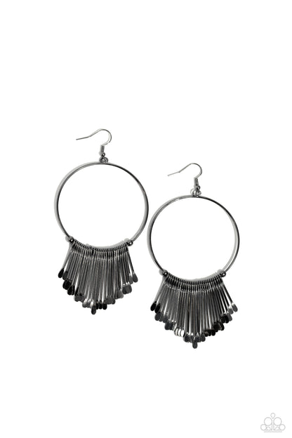 The Little Dipper - black - Paparazzi earrings