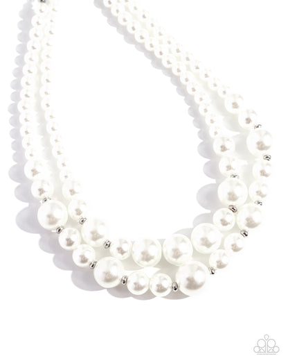 The More The Modest - white - Paparazzi necklace