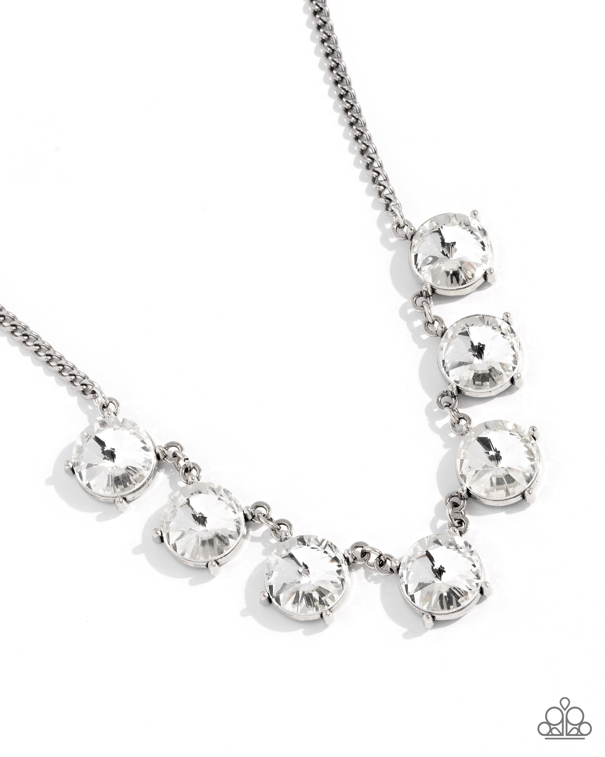 The SHOWCASE Must Go On - white - Paparazzi necklace