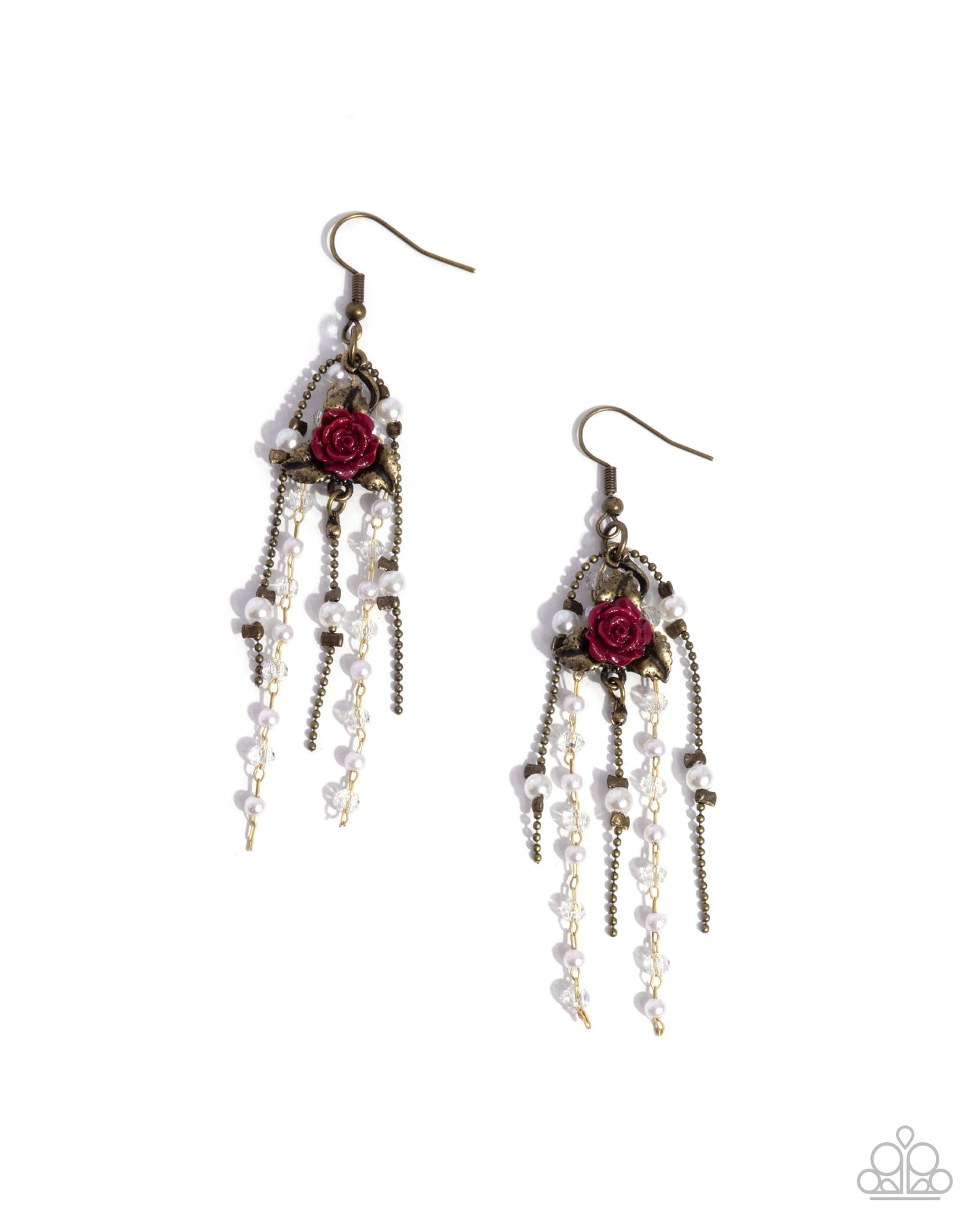 The Toast of the Ton - brass - Paparazzi earrings