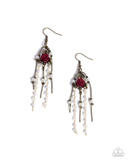 The Toast of the Ton - brass - Paparazzi earrings