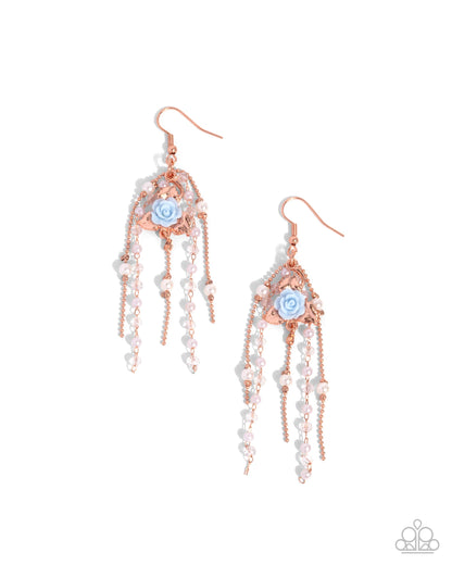 The Toast of the Ton - copper - Paparazzi earrings