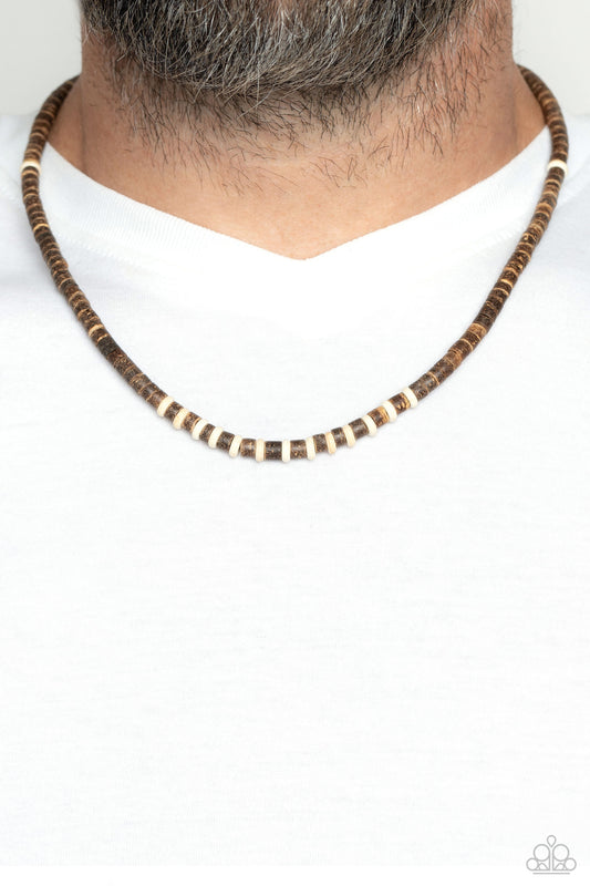 The WOOD Times - white - Paparazzi MENS necklace