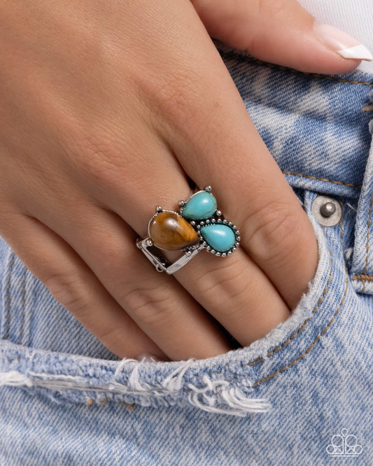 Themed Trio - brown - Paparazzi ring