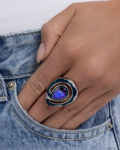Theoretical Teardrop - blue - Paparazzi ring