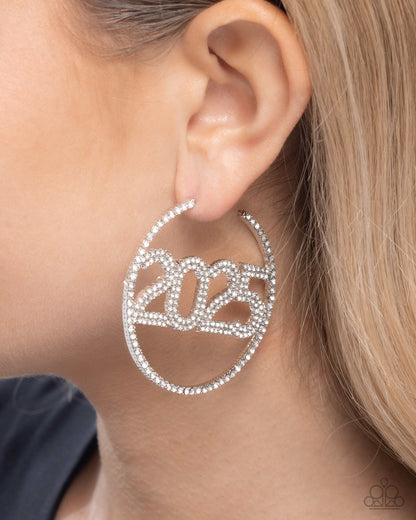 This is Gonna Be My Year - white - Paparazzi earrings