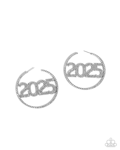 This is Gonna Be My Year - white - Paparazzi earrings