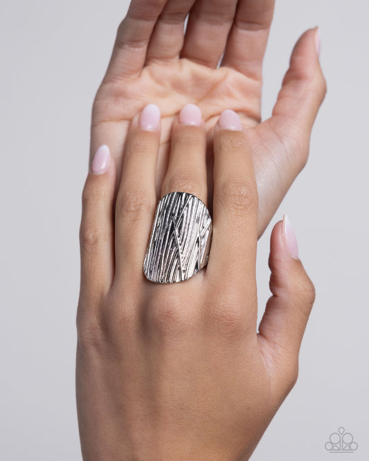 Thrilling Timber - silver - Paparazzi ring