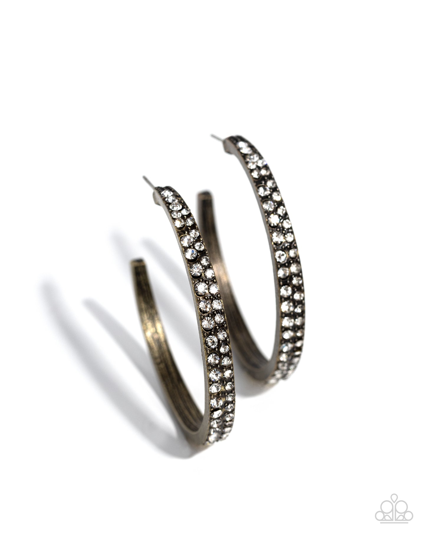 Tick, Tick, Boom! - brass - Paparazzi earrings