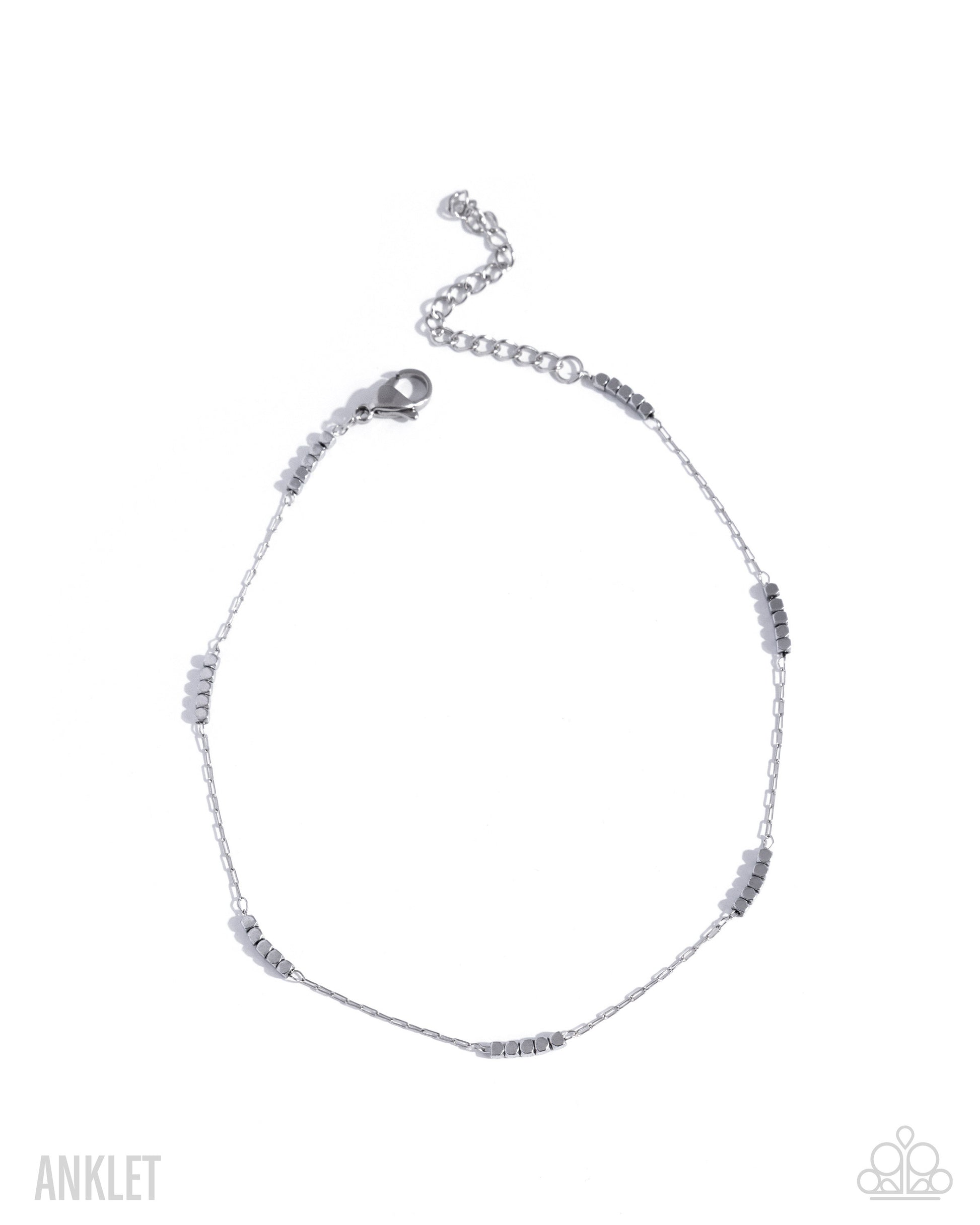 Tiered Tribute - silver - Paparazzi anklet