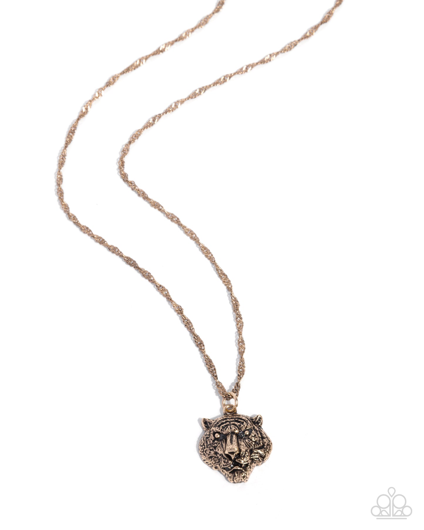 Tiger Timeline - gold - Paparazzi MENS necklace