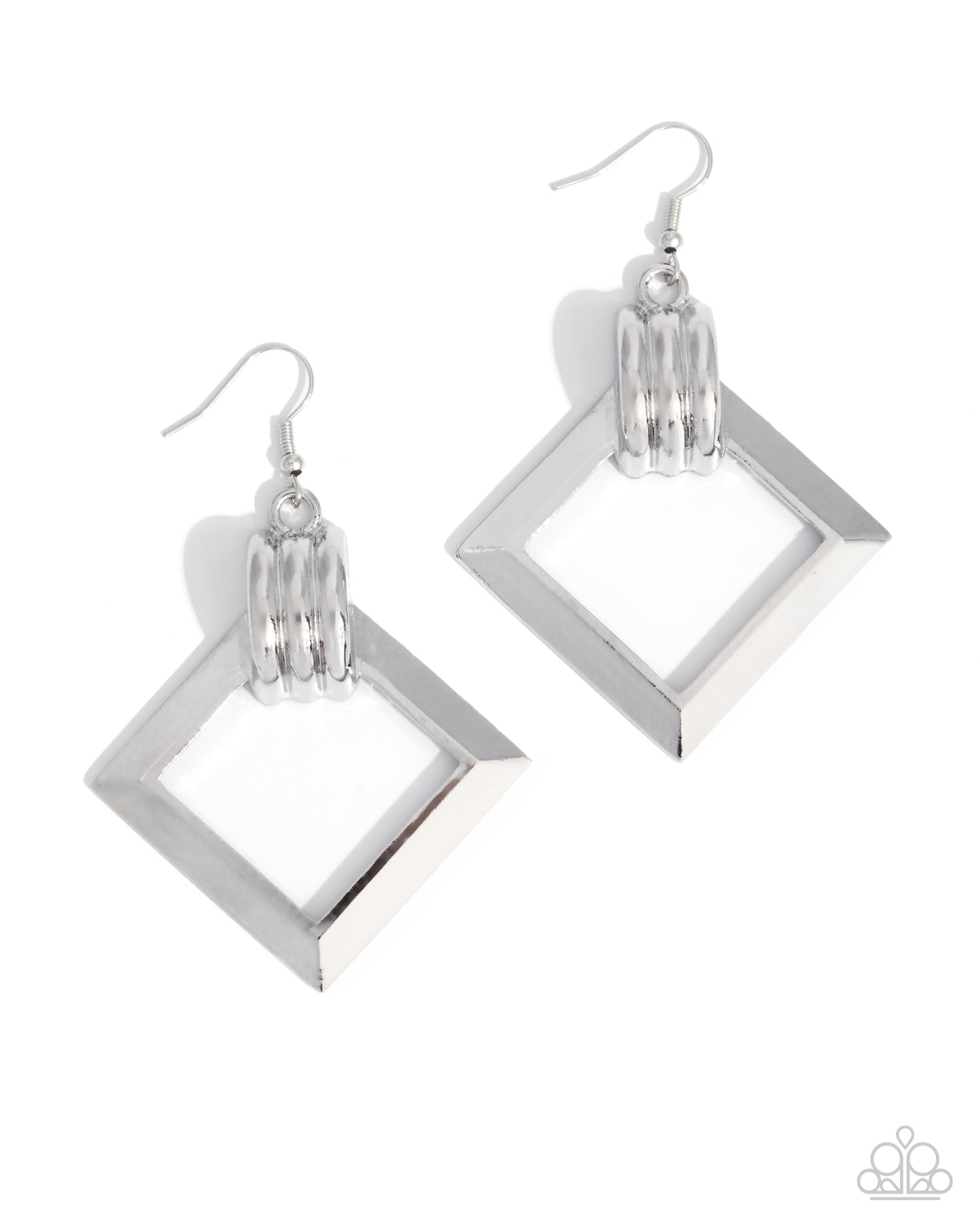 Tilted Tribute - silver - Paparazzi earrings