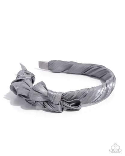 Timeless Ties - silver - Paparazzi headband