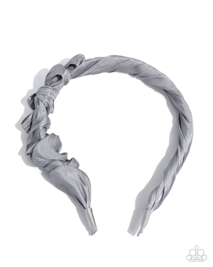 Timeless Ties - silver - Paparazzi headband
