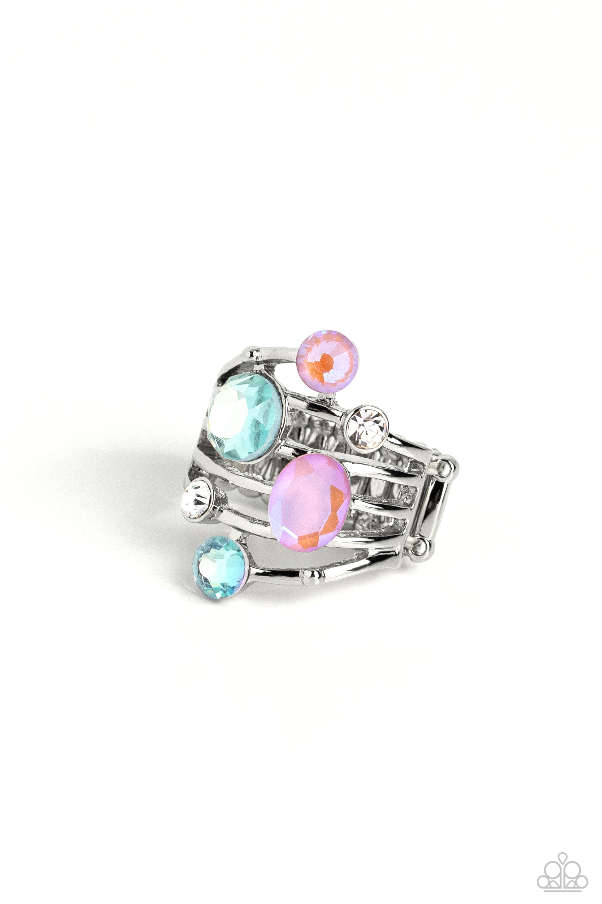 Timeless Trickle - blue - Paparazzi ring