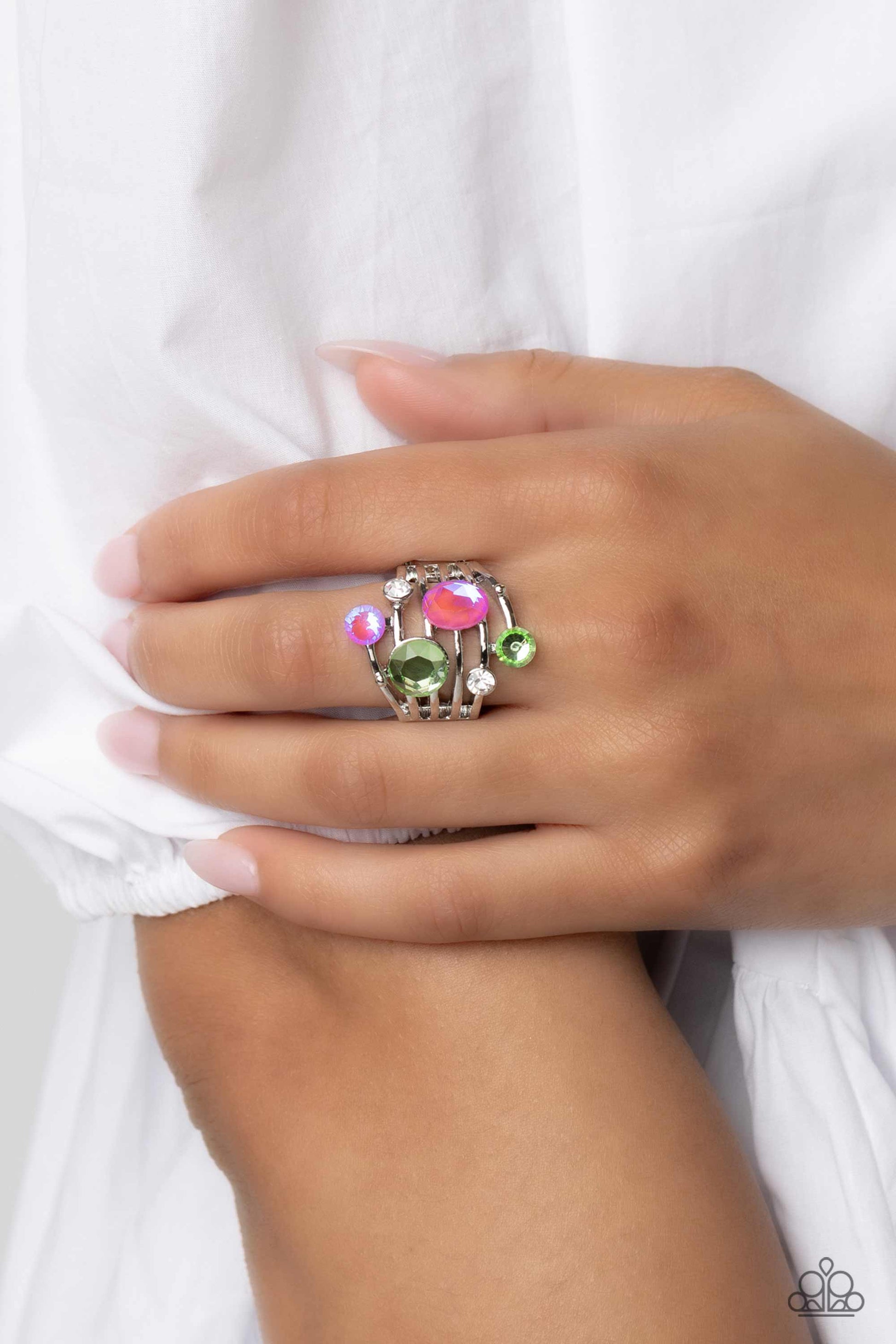 Timeless Trickle - green - Paparazzi ring