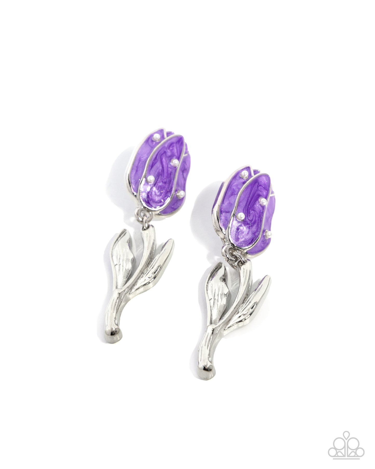 Timeless Tulip - purple - Paparazzi earrings