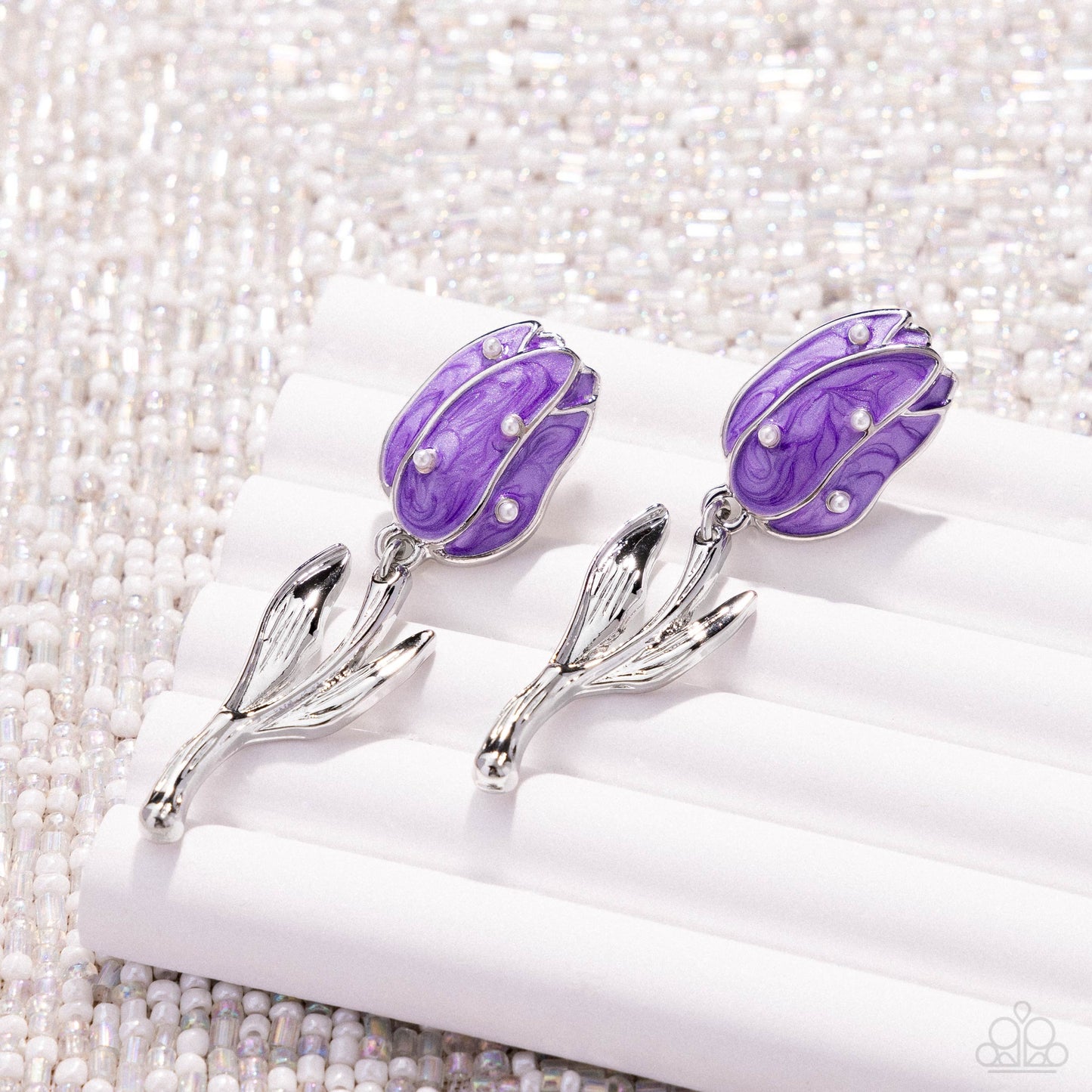 Timeless Tulip - purple - Paparazzi earrings