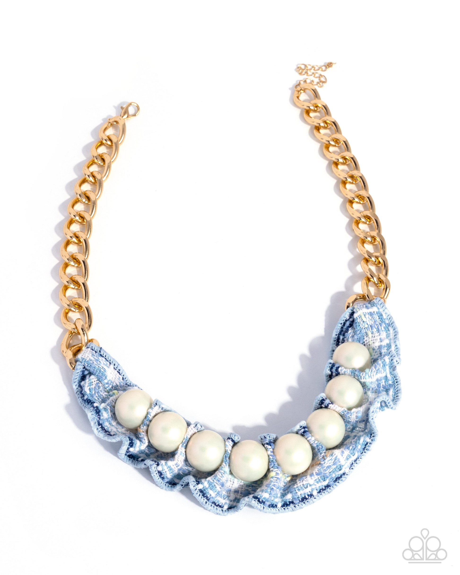 Timeless Tweed - blue - Paparazzi necklace
