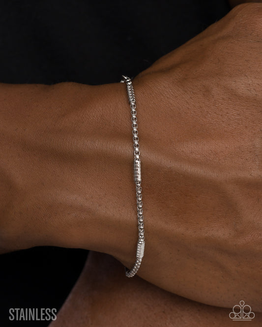 Timeless Tyrant - silver - Paparazzi MENS bracelet