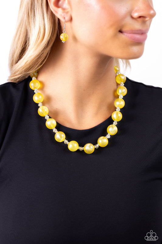 Timelessly Tantalizing - yellow - Paparazzi necklace