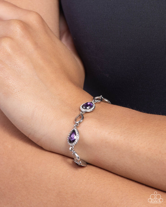 Timelessly Teary - purple - Paparazzi bracelet