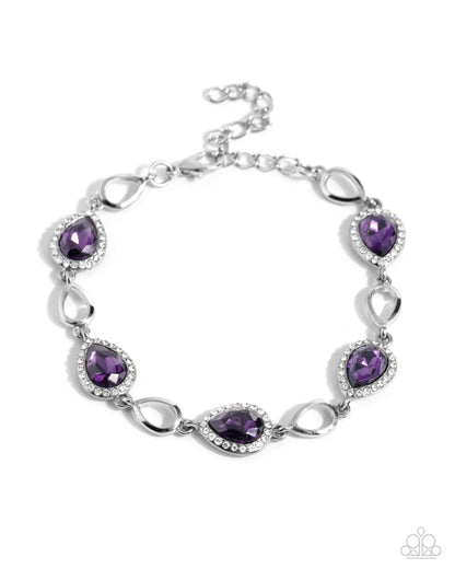 Timelessly Teary - purple - Paparazzi bracelet