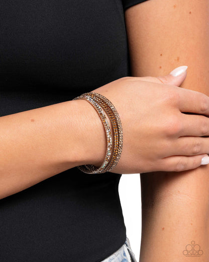 Tolerable Twinkle - brown - Paparazzi bracelet