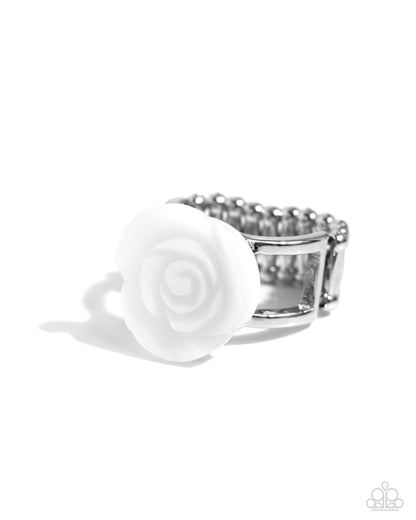 Top-SHELL Shine - white - Paparazzi ring