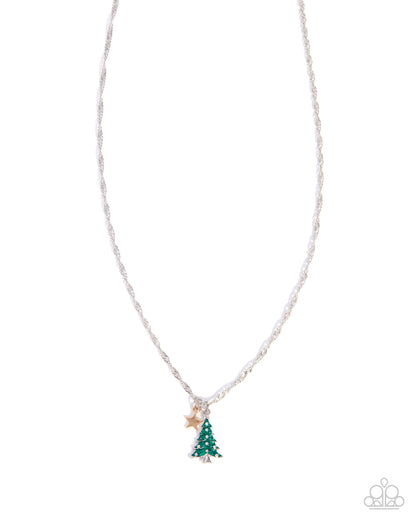 Top of the Tree - green - Paparazzi necklace