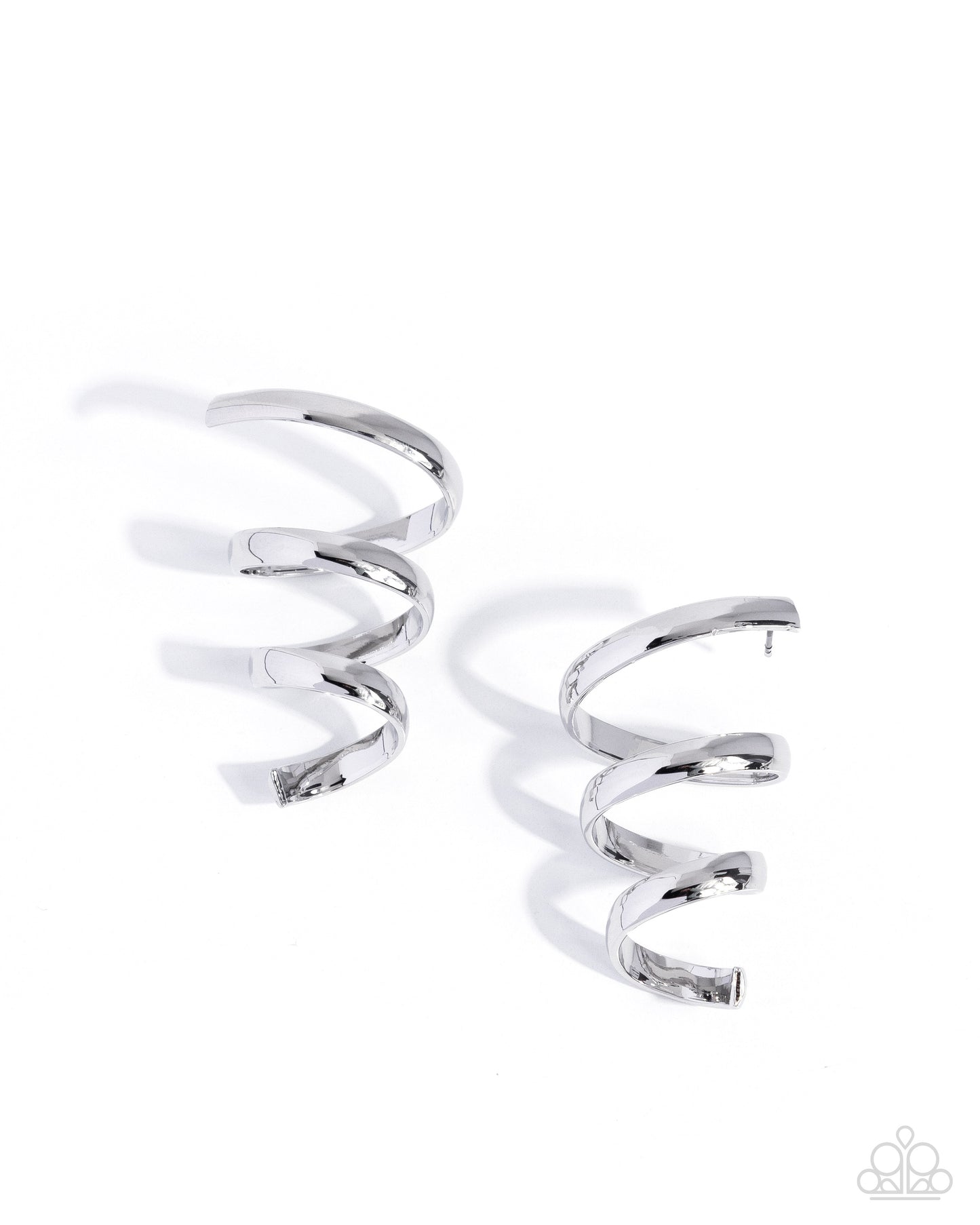 Tornado Warning - silver - Paparazzi earrings