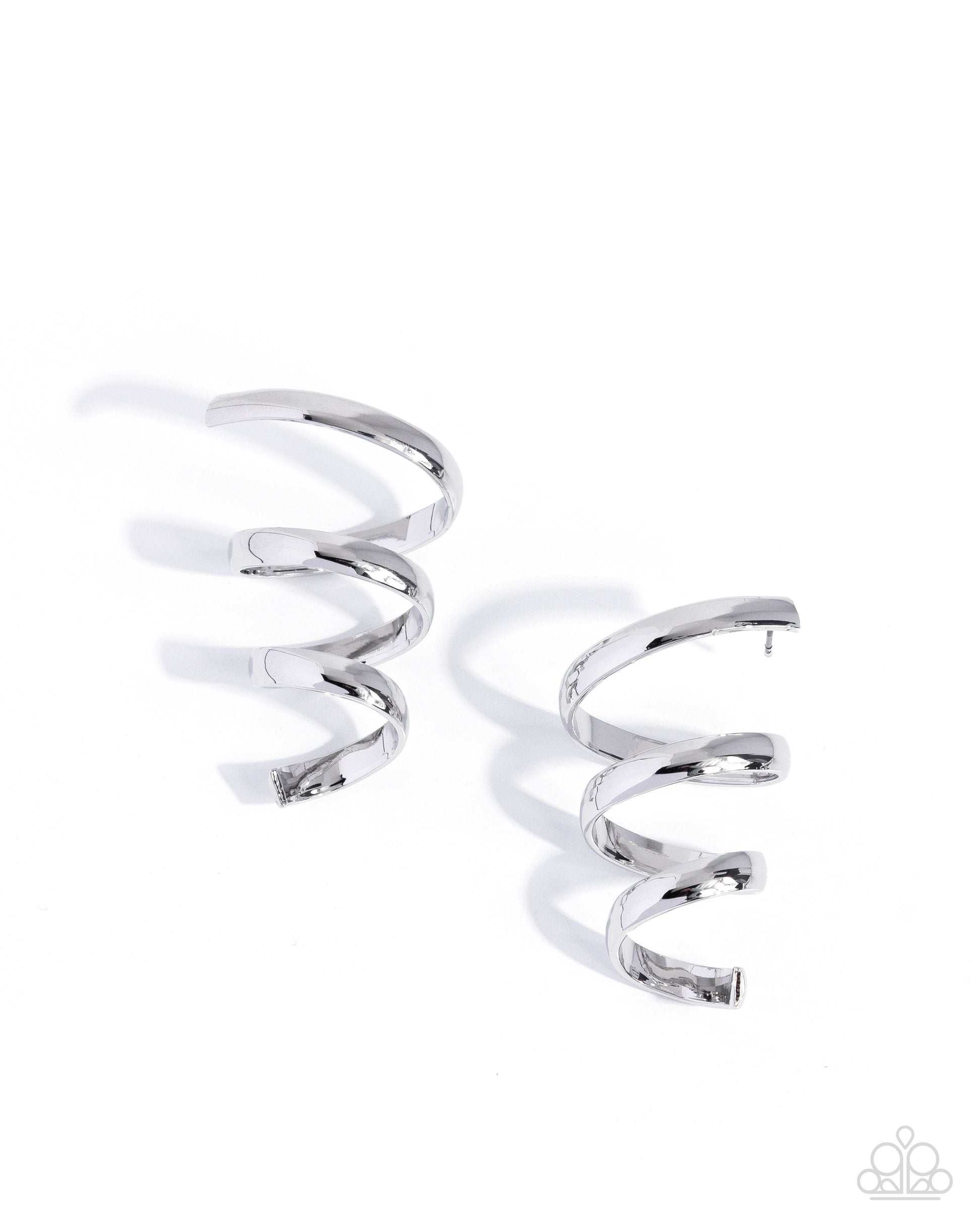Tornado Warning - silver - Paparazzi earrings