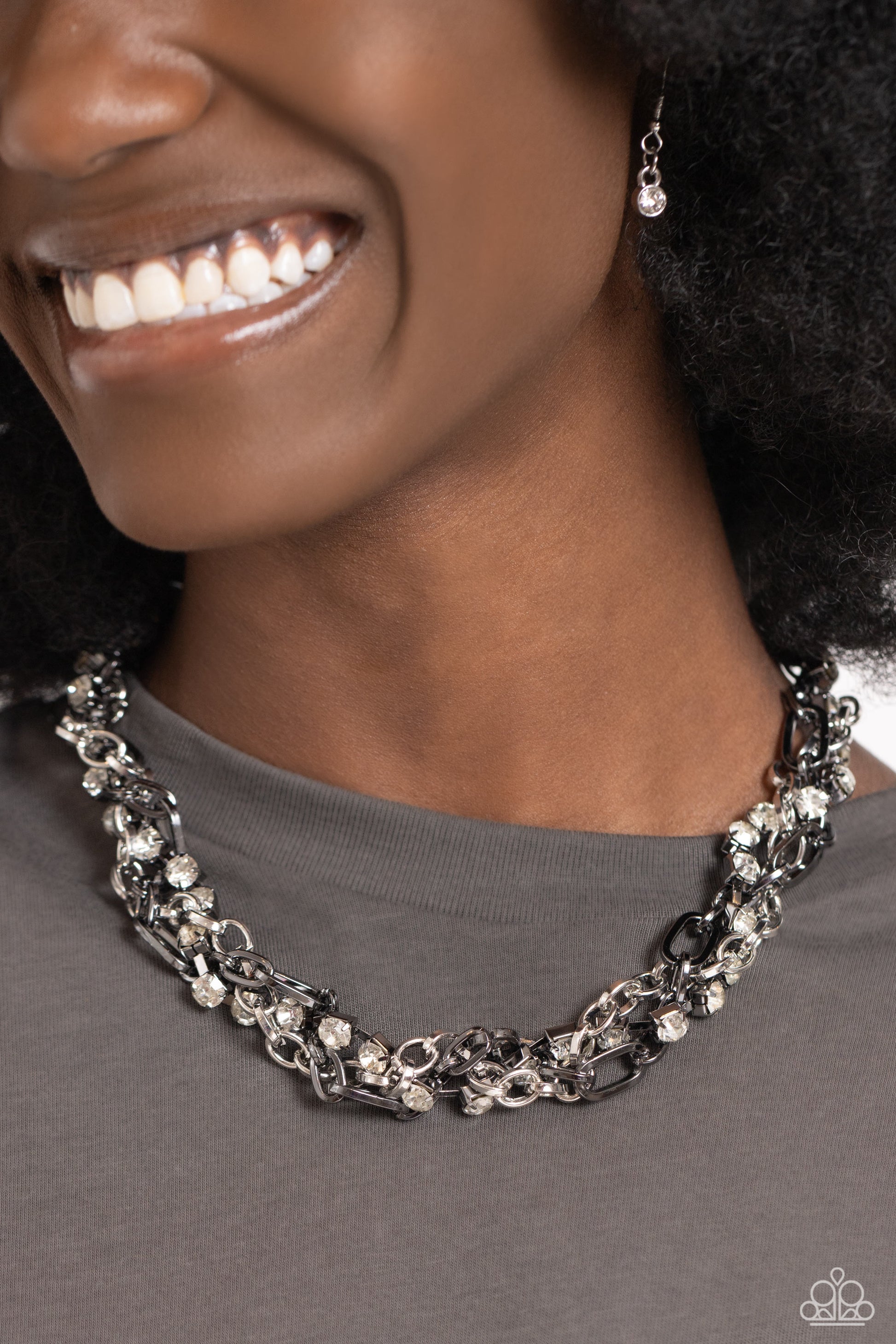 Totally Two-Toned - silver - Paparazzi necklace