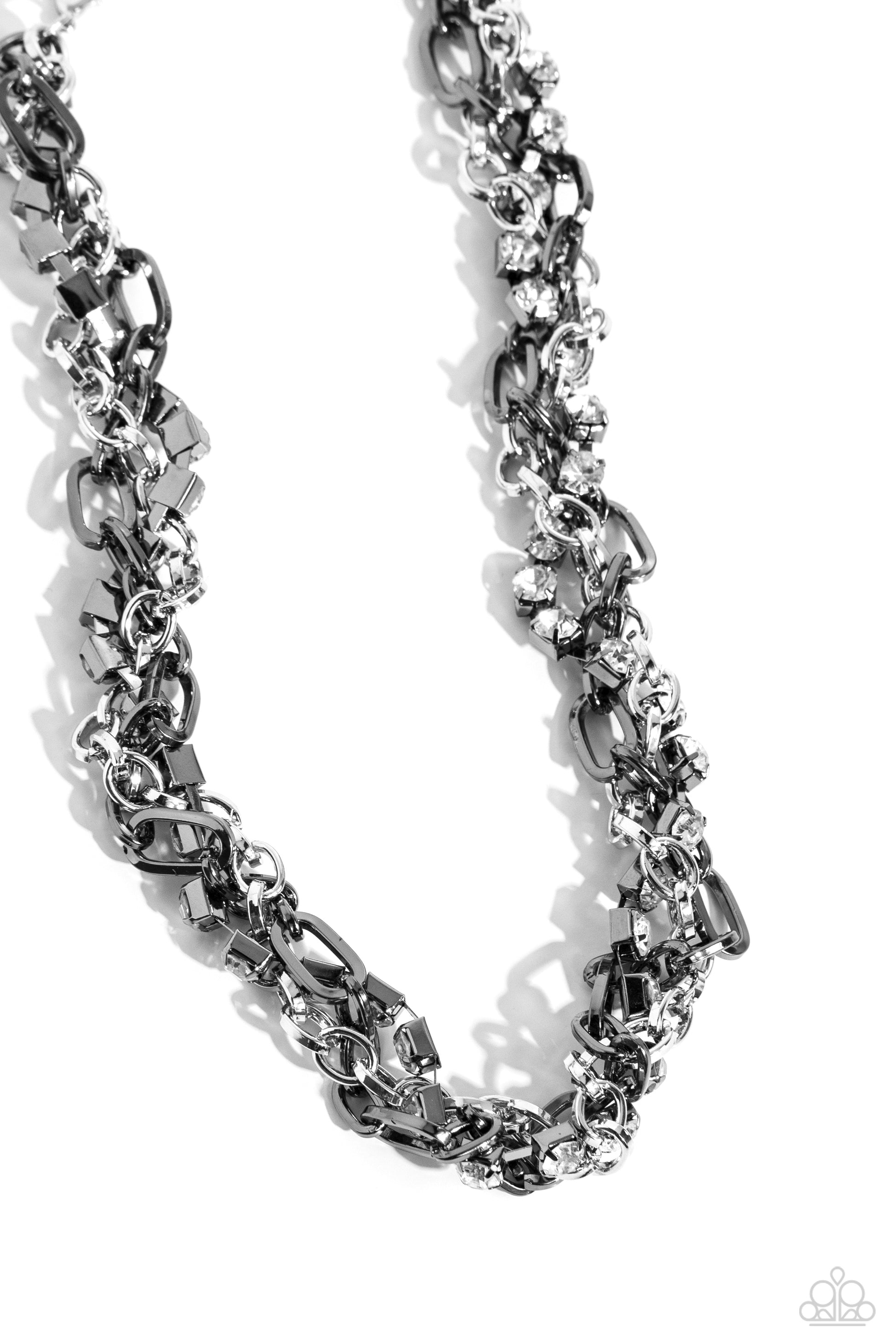 Totally Two-Toned - silver - Paparazzi necklace